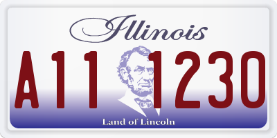 IL license plate A111230