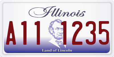 IL license plate A111235