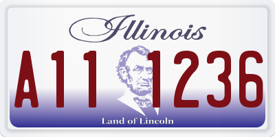 IL license plate A111236