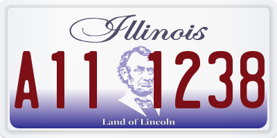 IL license plate A111238