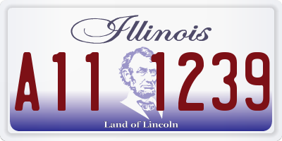 IL license plate A111239