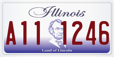IL license plate A111246