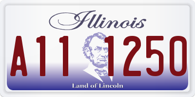 IL license plate A111250