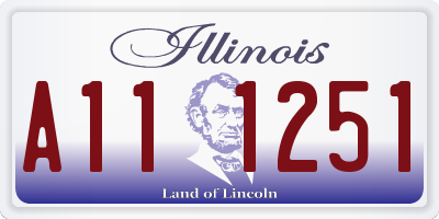 IL license plate A111251
