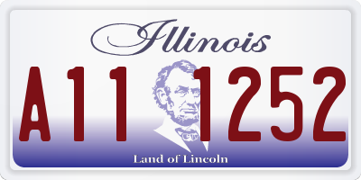 IL license plate A111252