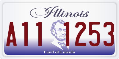 IL license plate A111253