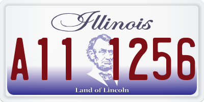 IL license plate A111256
