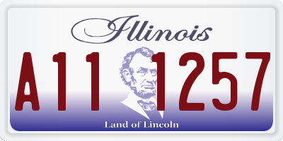 IL license plate A111257