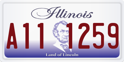 IL license plate A111259