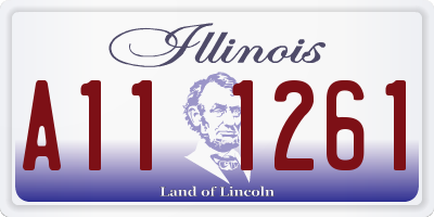 IL license plate A111261