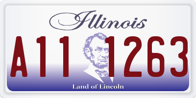 IL license plate A111263
