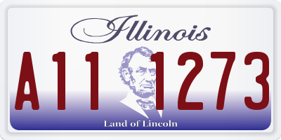 IL license plate A111273