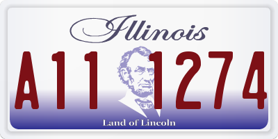 IL license plate A111274