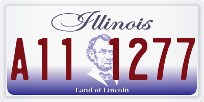 IL license plate A111277