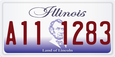 IL license plate A111283