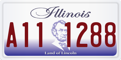 IL license plate A111288