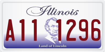 IL license plate A111296
