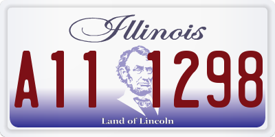 IL license plate A111298