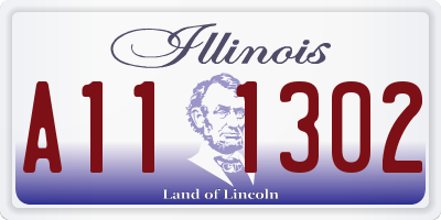 IL license plate A111302