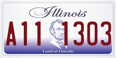 IL license plate A111303