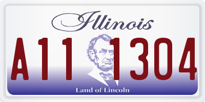 IL license plate A111304