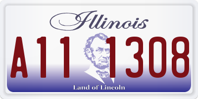 IL license plate A111308