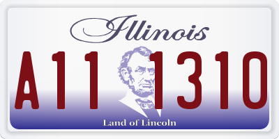 IL license plate A111310