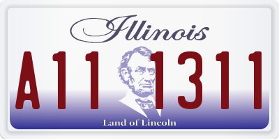IL license plate A111311