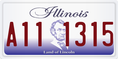 IL license plate A111315