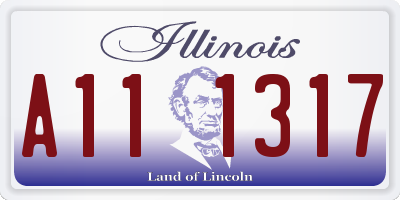 IL license plate A111317