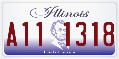 IL license plate A111318
