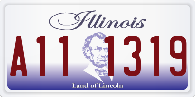 IL license plate A111319