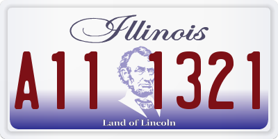 IL license plate A111321