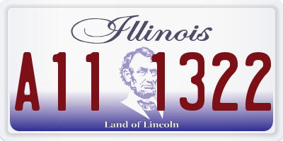 IL license plate A111322