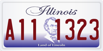 IL license plate A111323