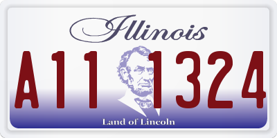 IL license plate A111324