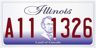 IL license plate A111326
