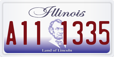 IL license plate A111335