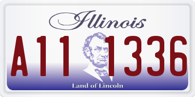IL license plate A111336