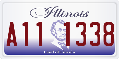 IL license plate A111338