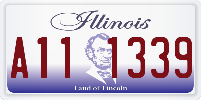 IL license plate A111339