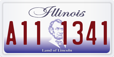IL license plate A111341
