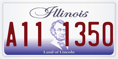 IL license plate A111350