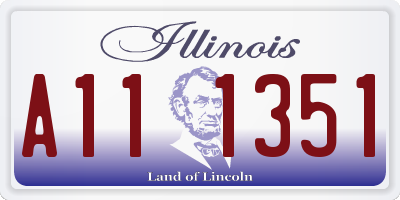 IL license plate A111351