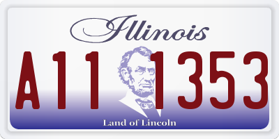 IL license plate A111353