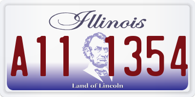 IL license plate A111354
