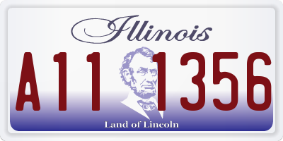 IL license plate A111356