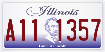 IL license plate A111357