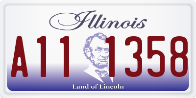 IL license plate A111358