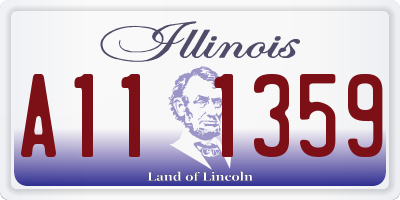 IL license plate A111359